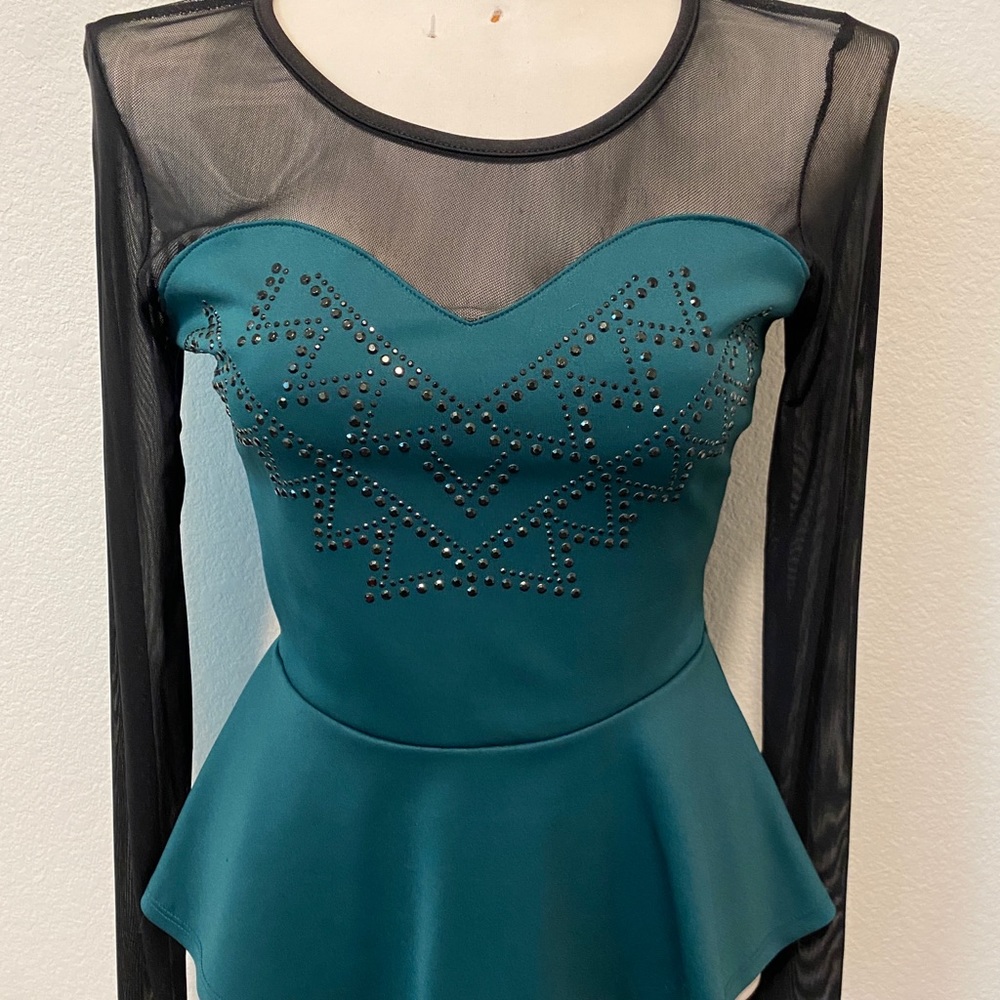 Blue/Black Party Top